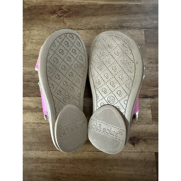 Old Soles Queen Ruffled Sandals Fuchsia Pink Snow White Leather Slingbacks 8 - Picture 6 of 9